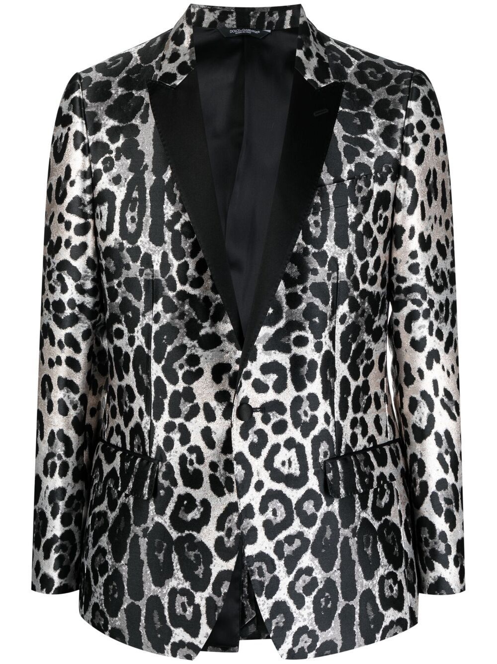 leopard-print single-breasted blazer - 1