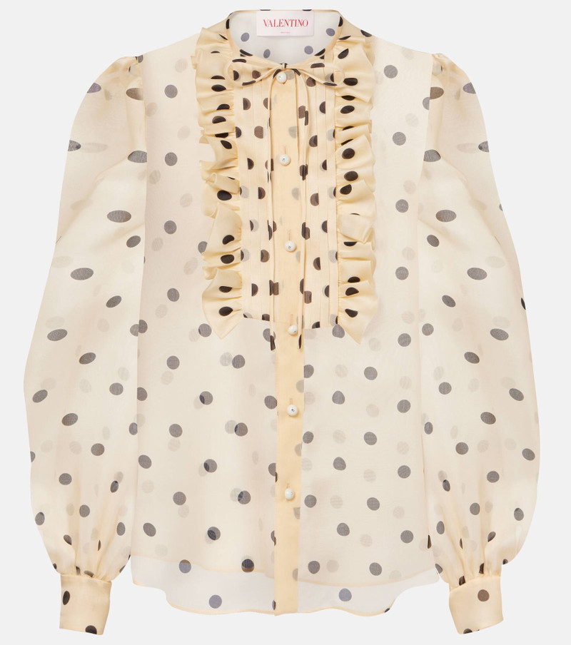 Polka-dot silk blouse 1