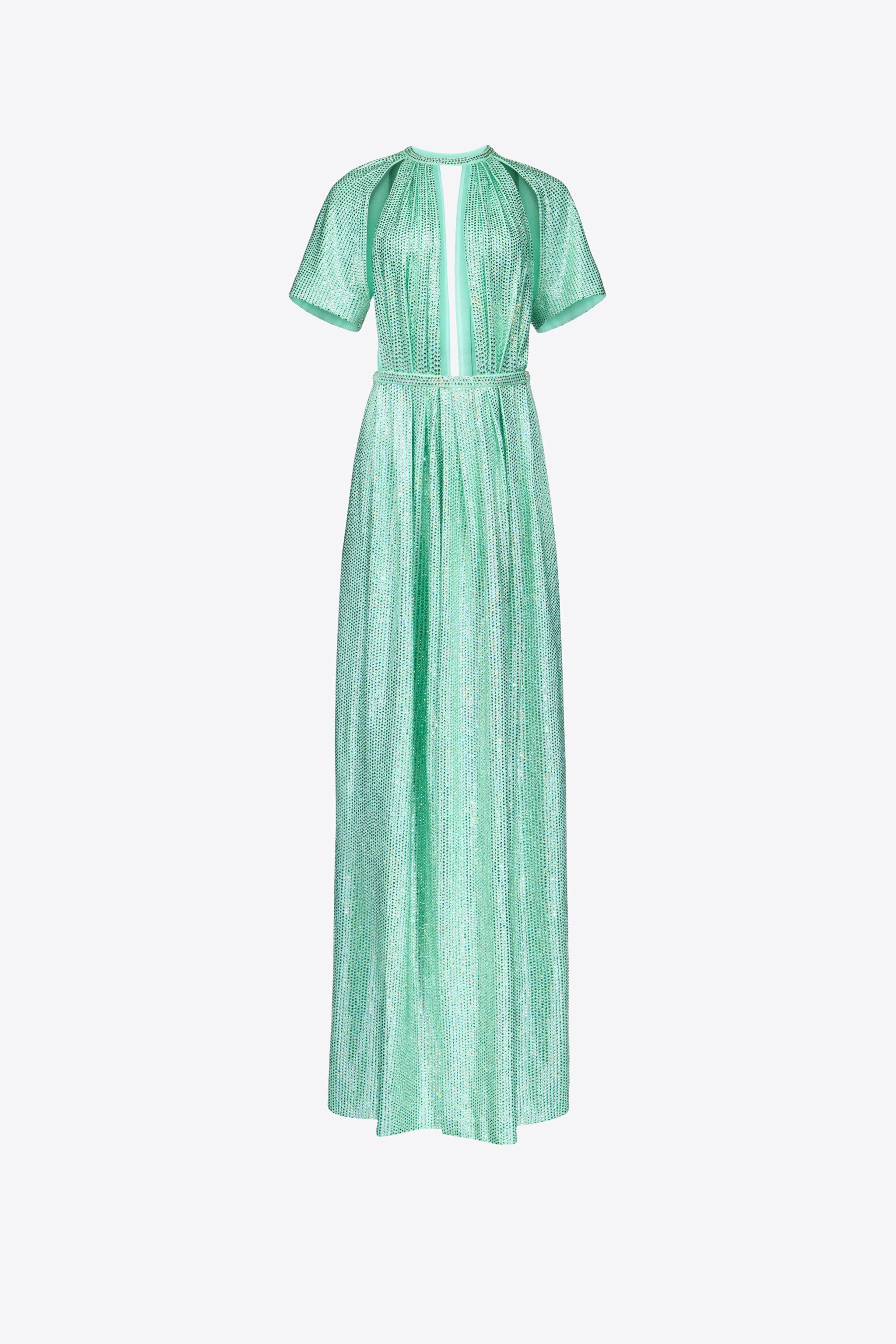 CRYTSAL EMBELLISHED T-SHIRT GOWN - 2