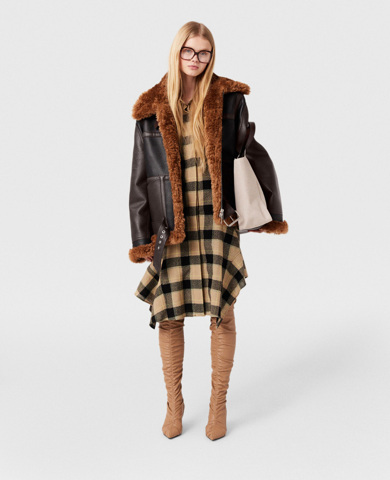 Plush Teddy Paneled Biker Jacket 6