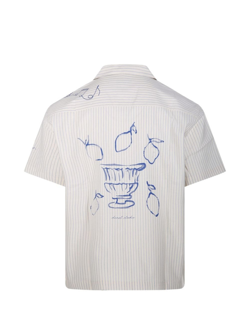 Dunst striped embroidered shirt outlook