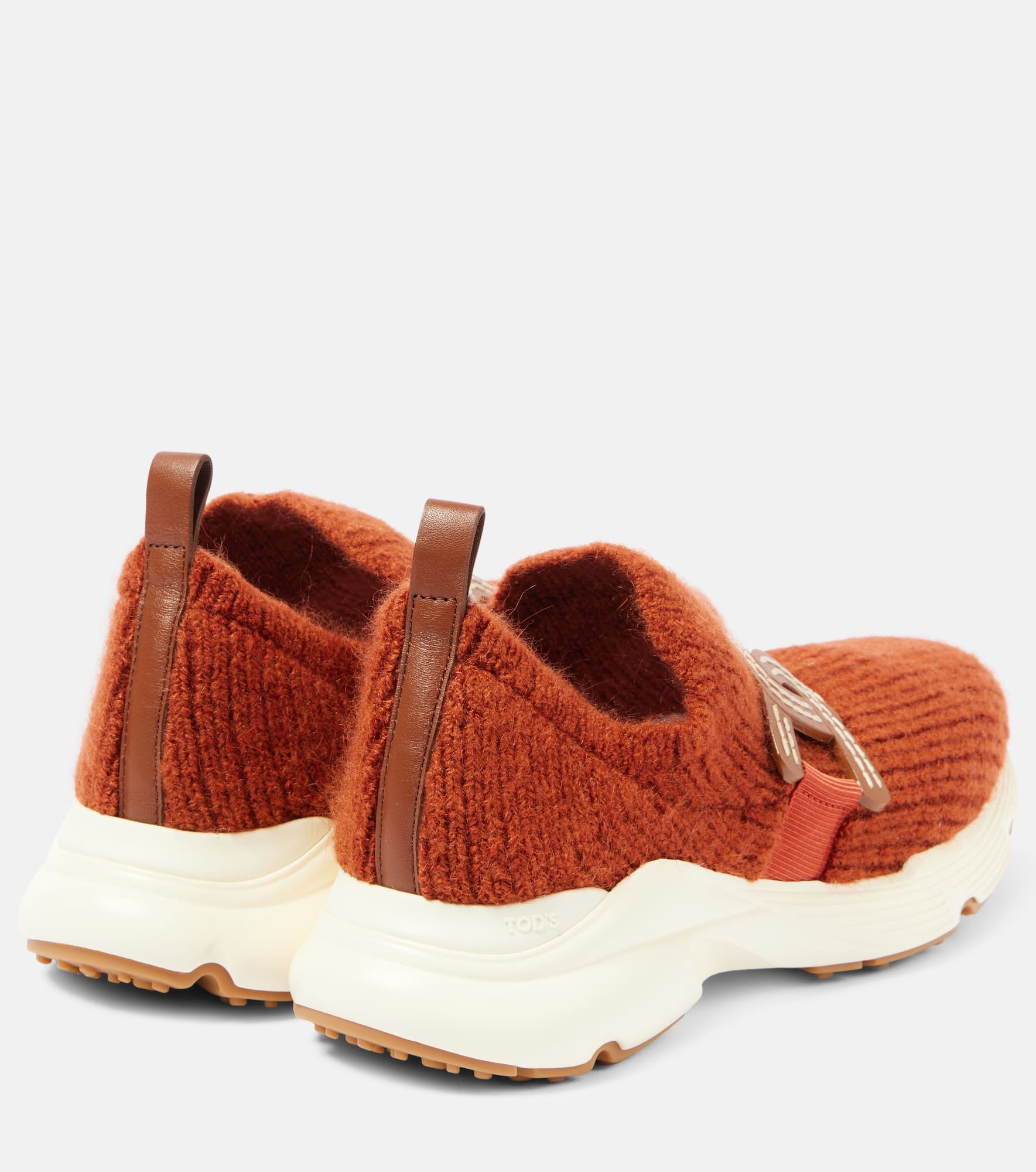 Kate leather-trimmed slip-on sneakers - 2