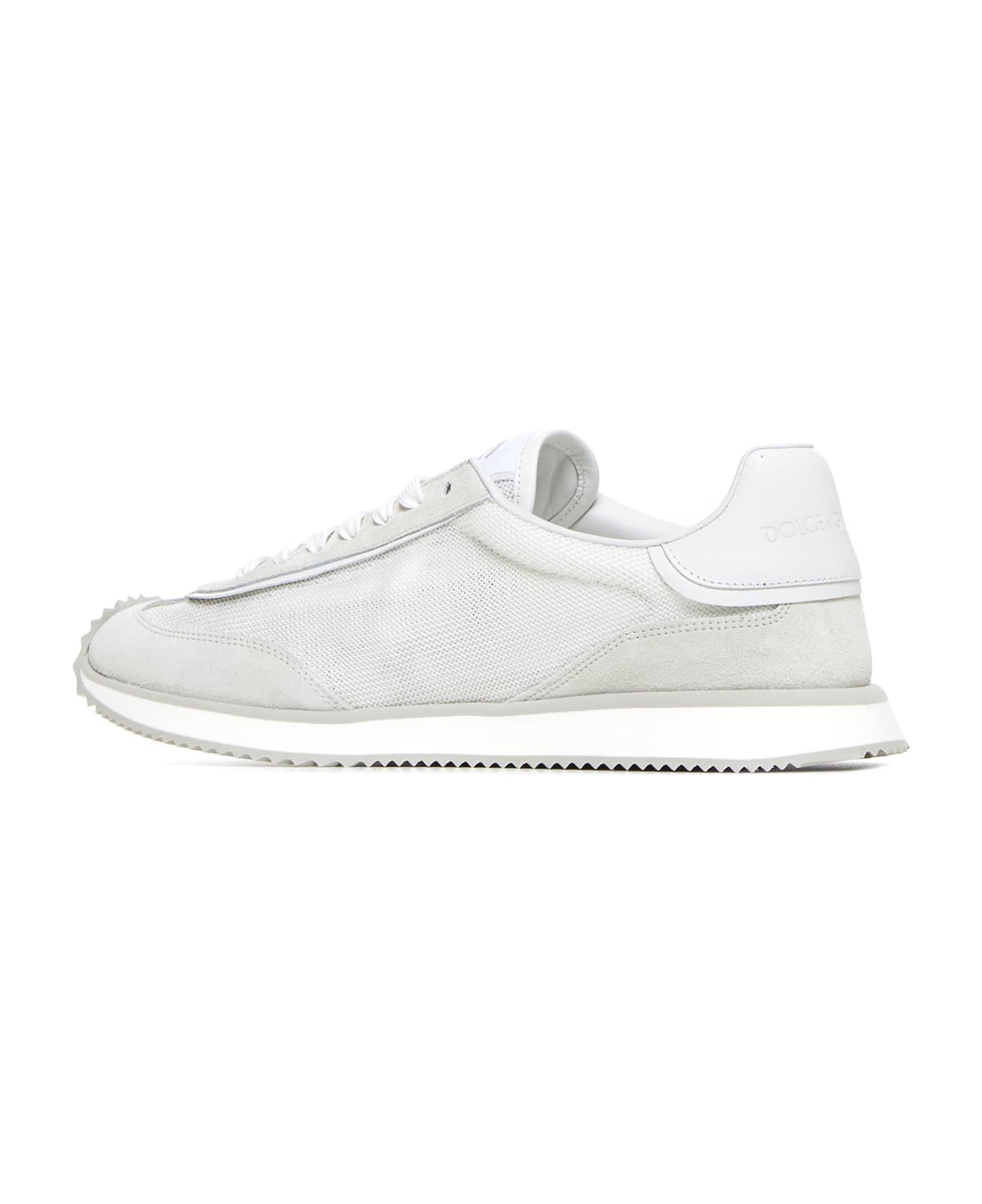 Two-tone Suede And Mesh Dg Aria Sneakers - 3