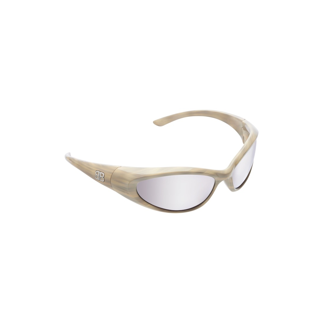 Sporty B Round Af Sunglasses  in White - 3