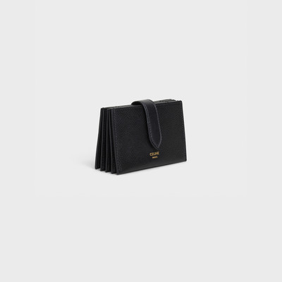 CELINE Accordeon card holder in Grained calfskin outlook