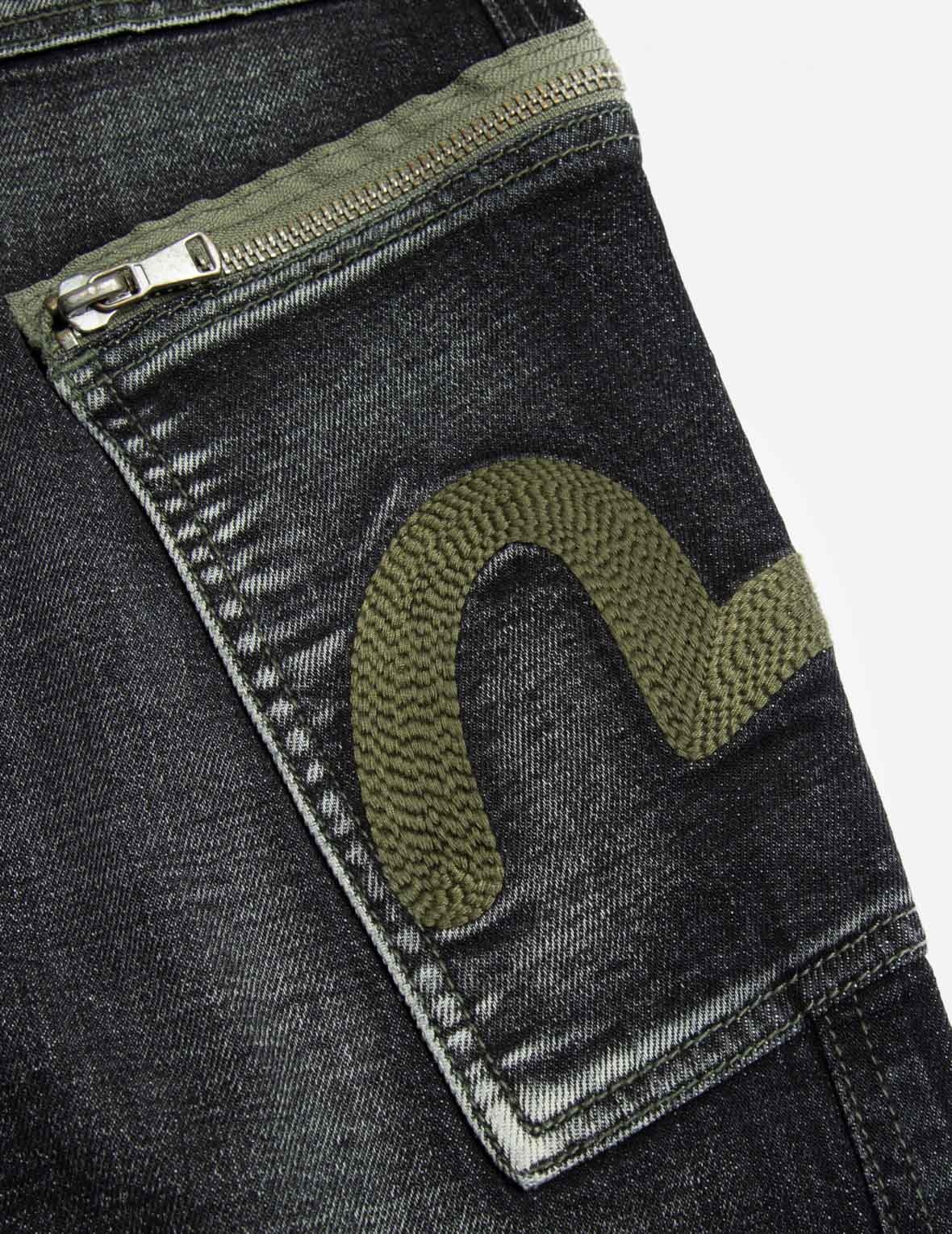 SEAGULL EMBROIDERY MULTI-POCKET CARROT FIT JEANS #2017 - 8
