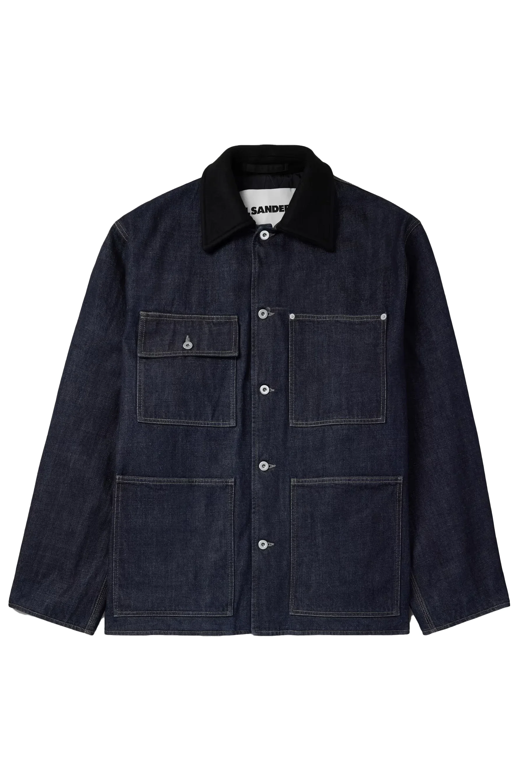 Jil Sander Denim Caban Jacket Indigo - 1
