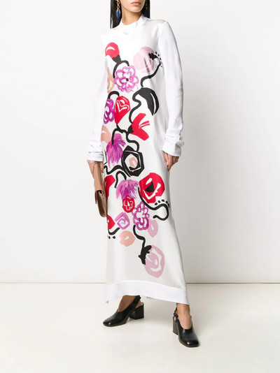 Marni painted florals long dress outlook