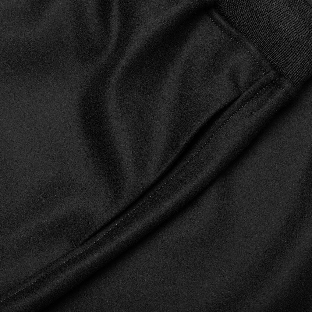 MELTON WOOL TROUSERS WITH DRAWSTRING AT HEMS - BLACK - 4