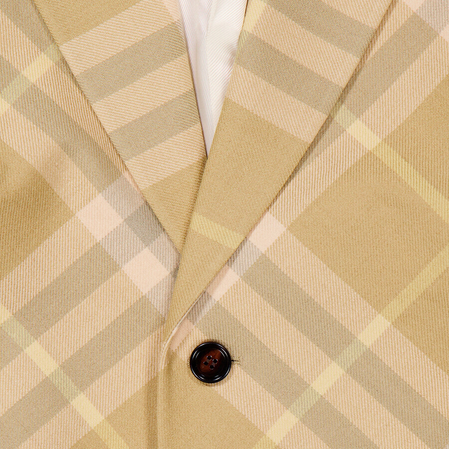 Burberry Checked Tailored Single-Breasted Blazer - 2