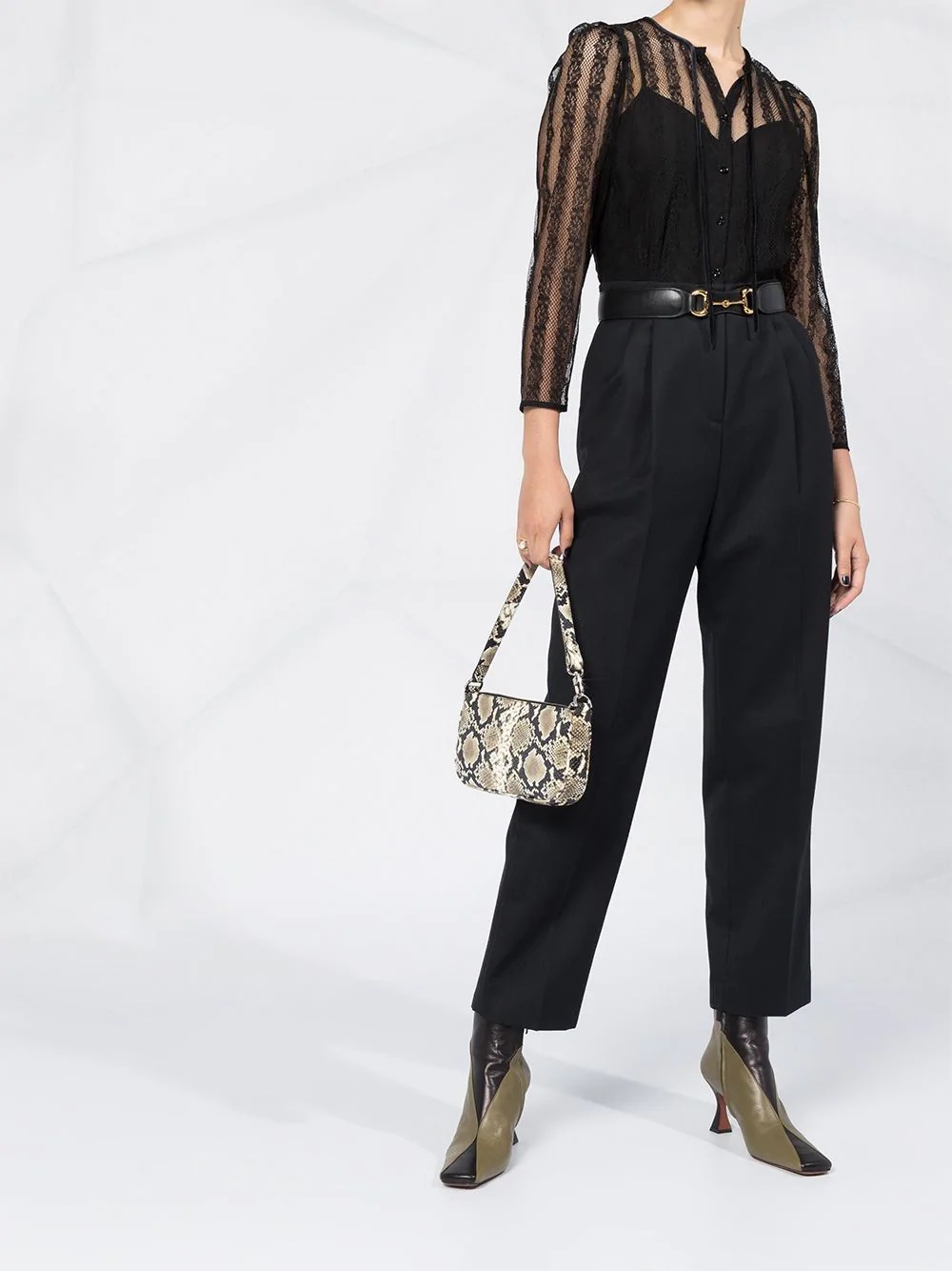 contrast panel jumpsuit - 2