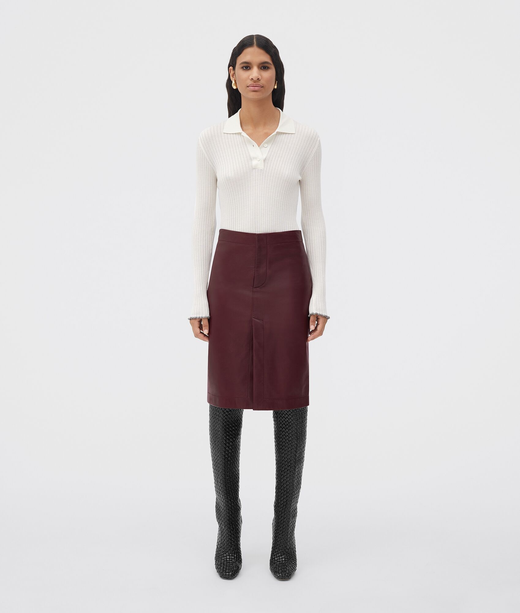soft leather skirt - 1