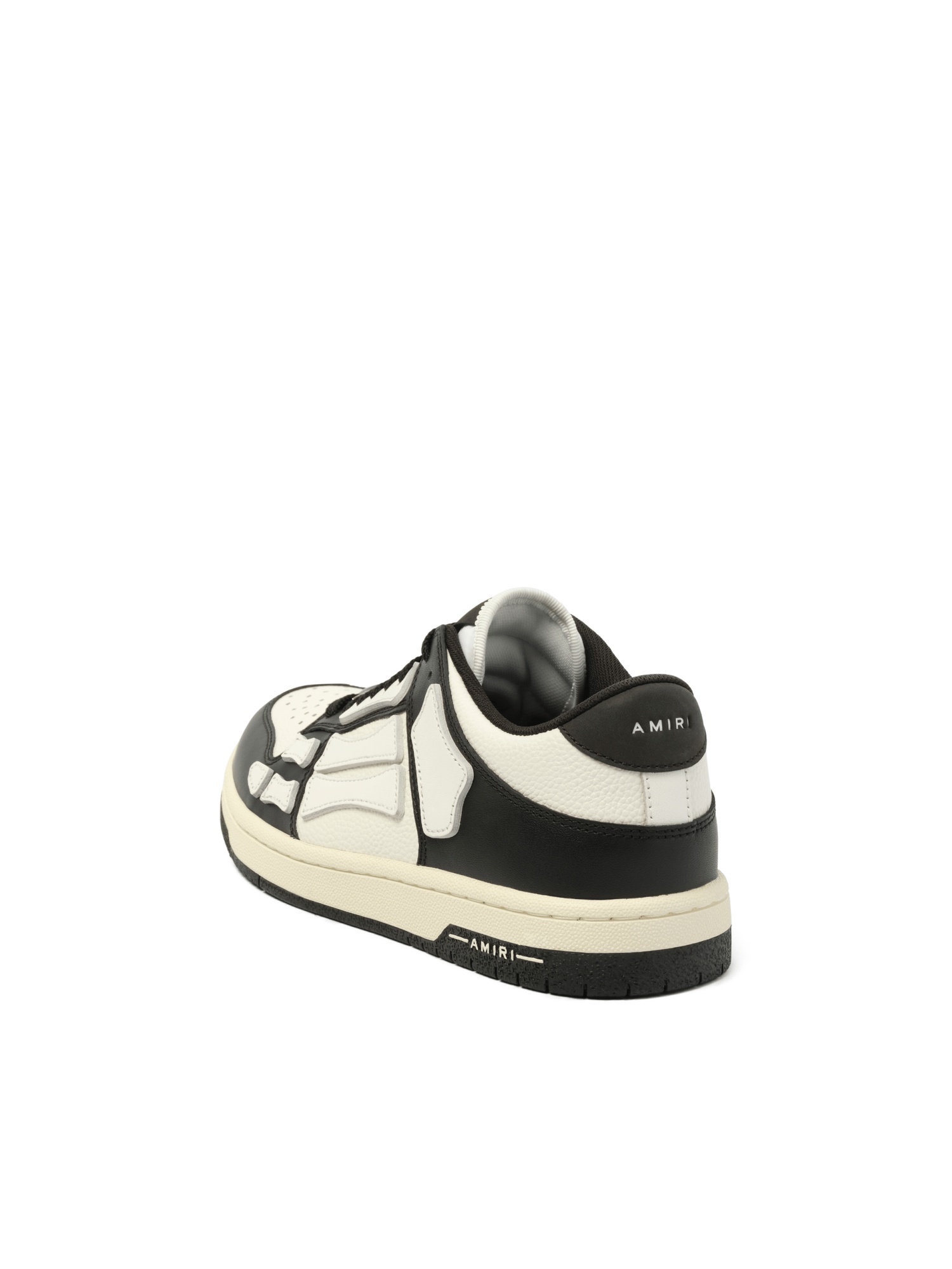 Skeleton Top Low Sneaker in Black/White - 3