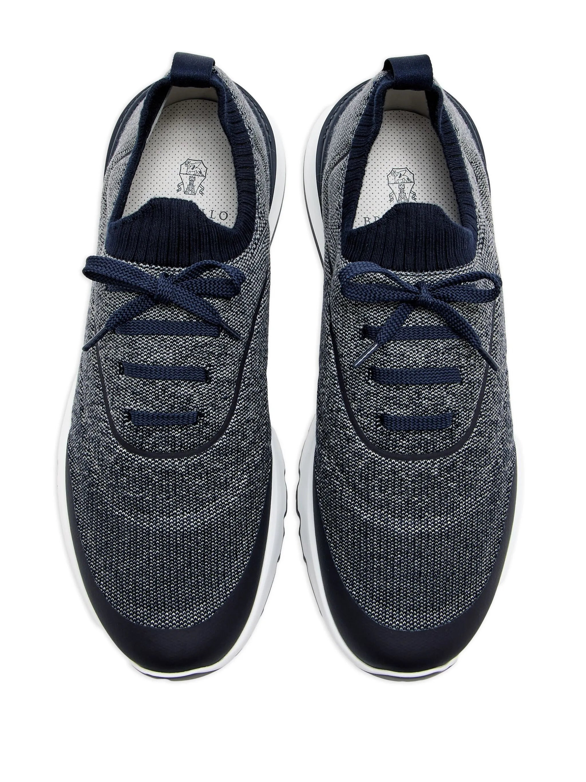 Brunello Cucinelli Knitted Lace-up Sneakers - 3