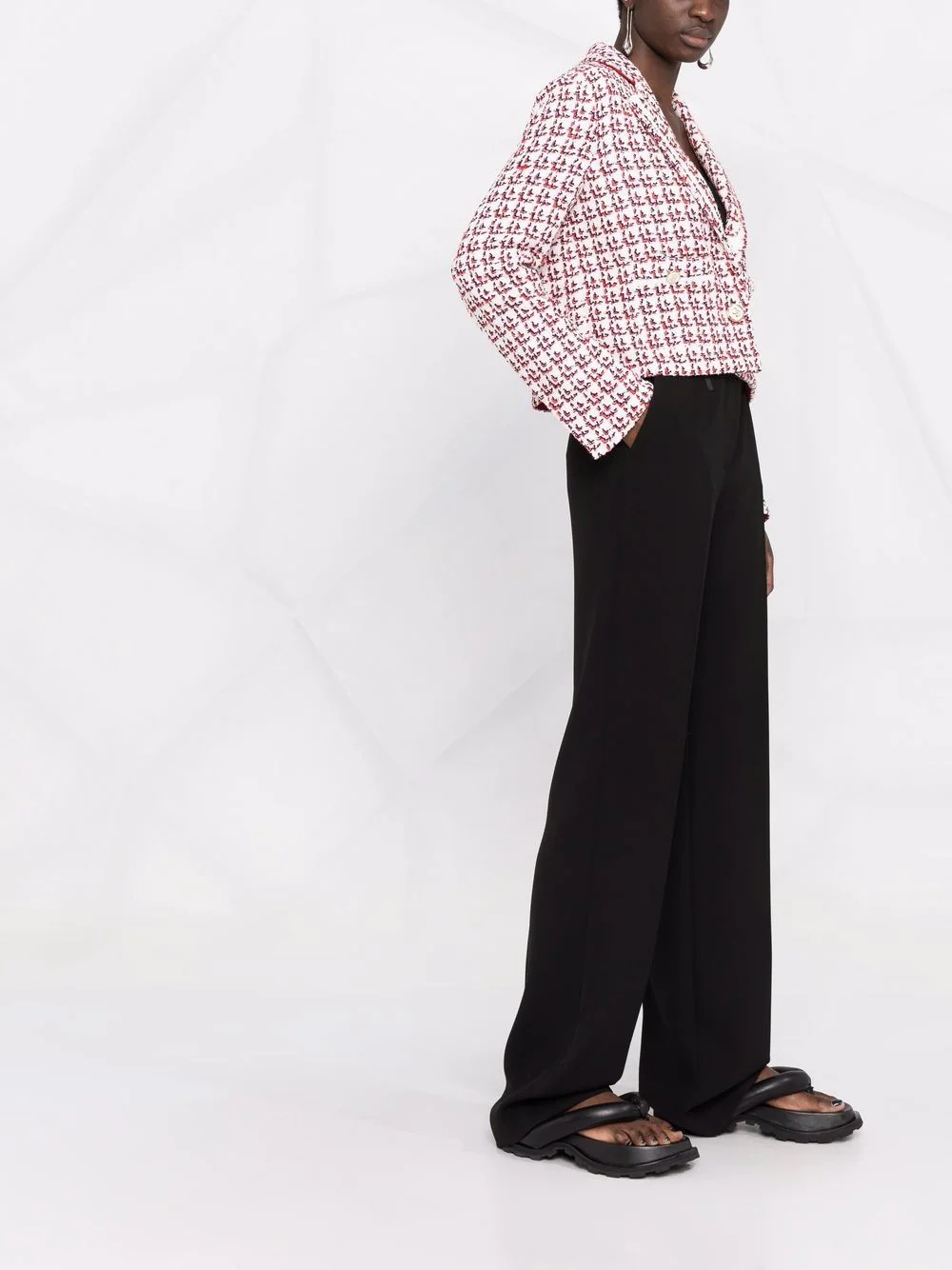 patterned boxy jacket - 6