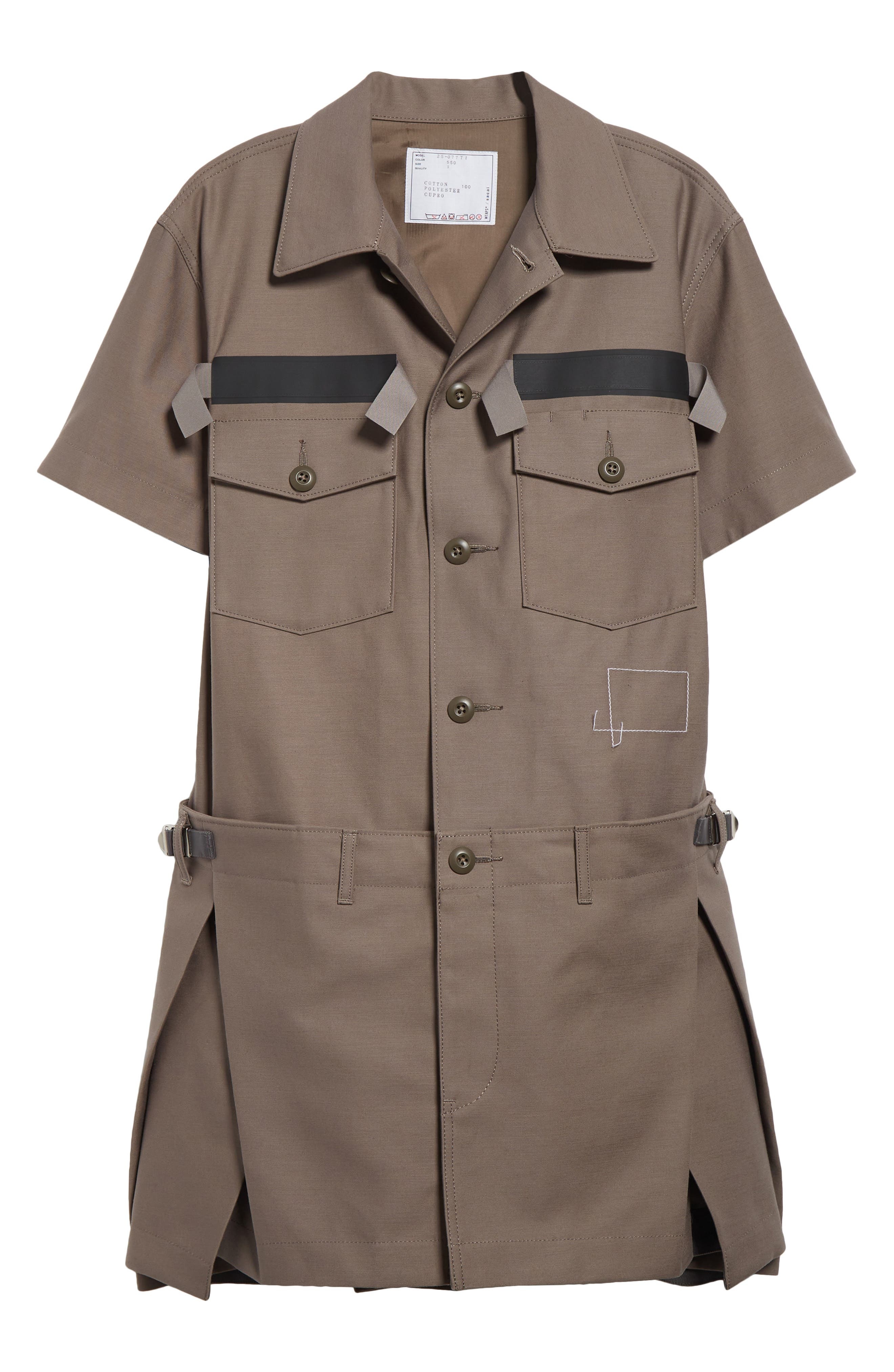Sacai Cotton Cargo Dress in Taupe at Nordstrom - 5