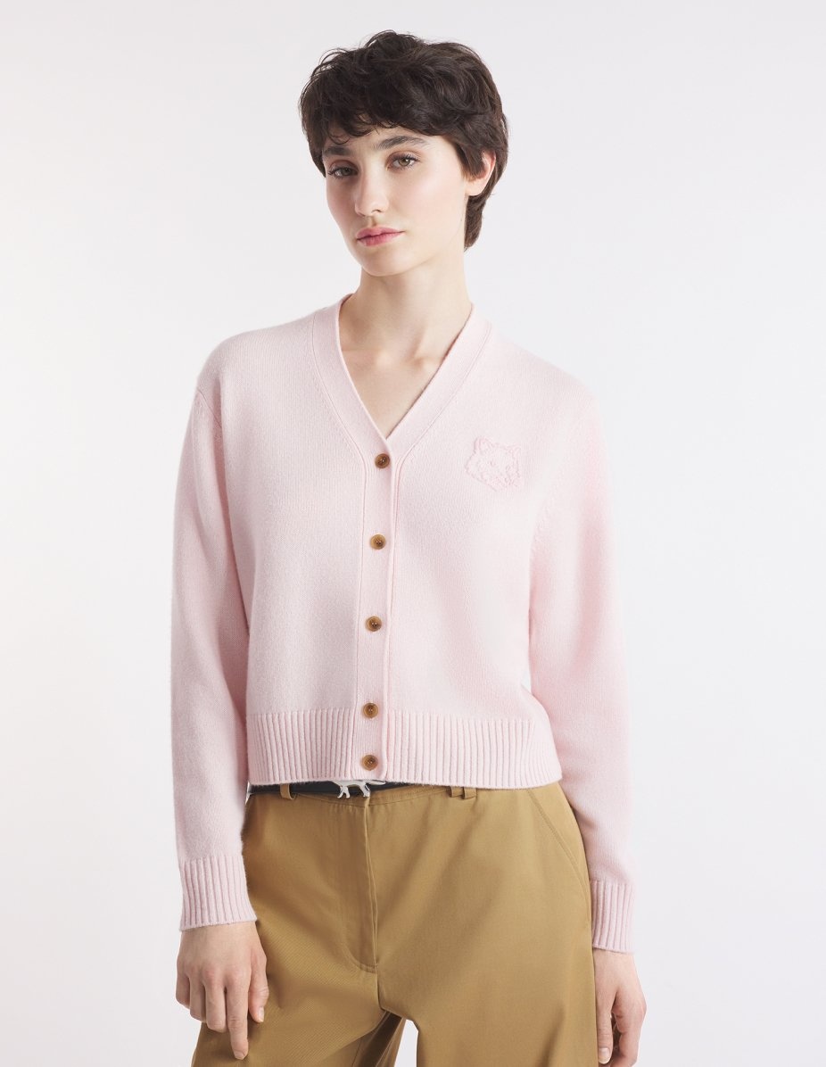 BOLD FOX HEAD EMBROIDERED CROPPED CARDIGAN - 3