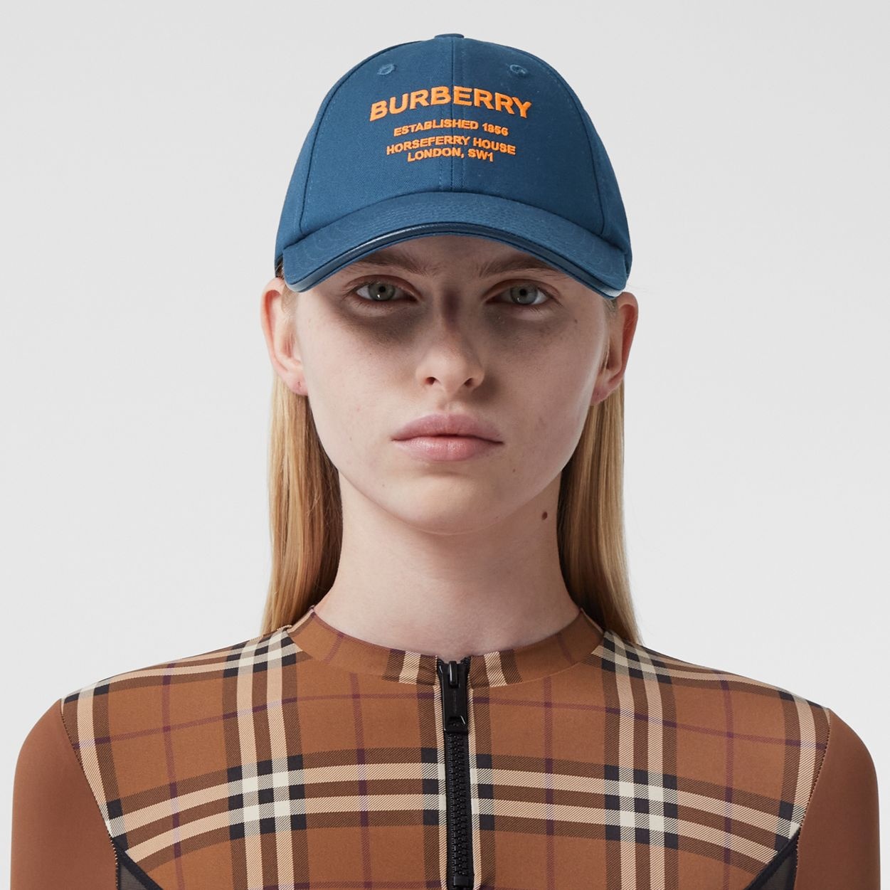 Horseferry Motif Cotton Baseball Cap - 2