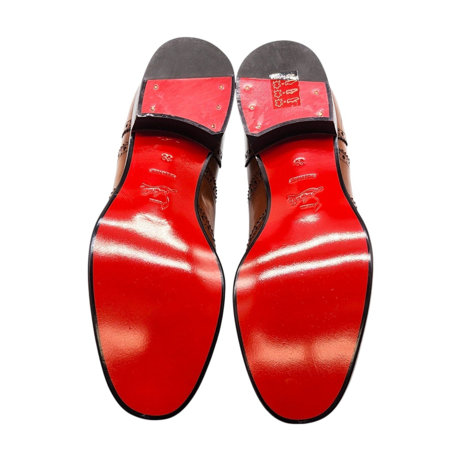 Christian Louboutin Brogue Leather Oxford Shoes Brown EU 39 US 6 - 7
