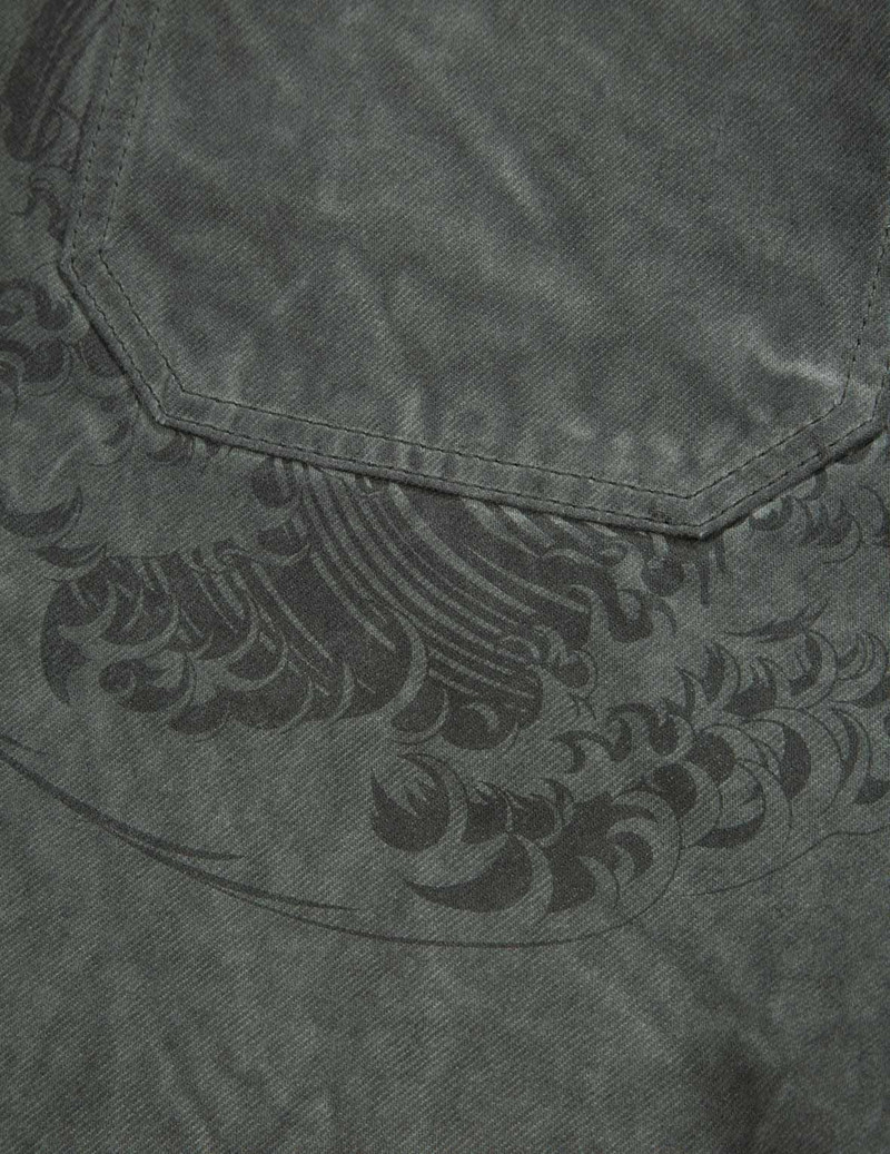 The Great Wave Print Straight-leg Jeans 15