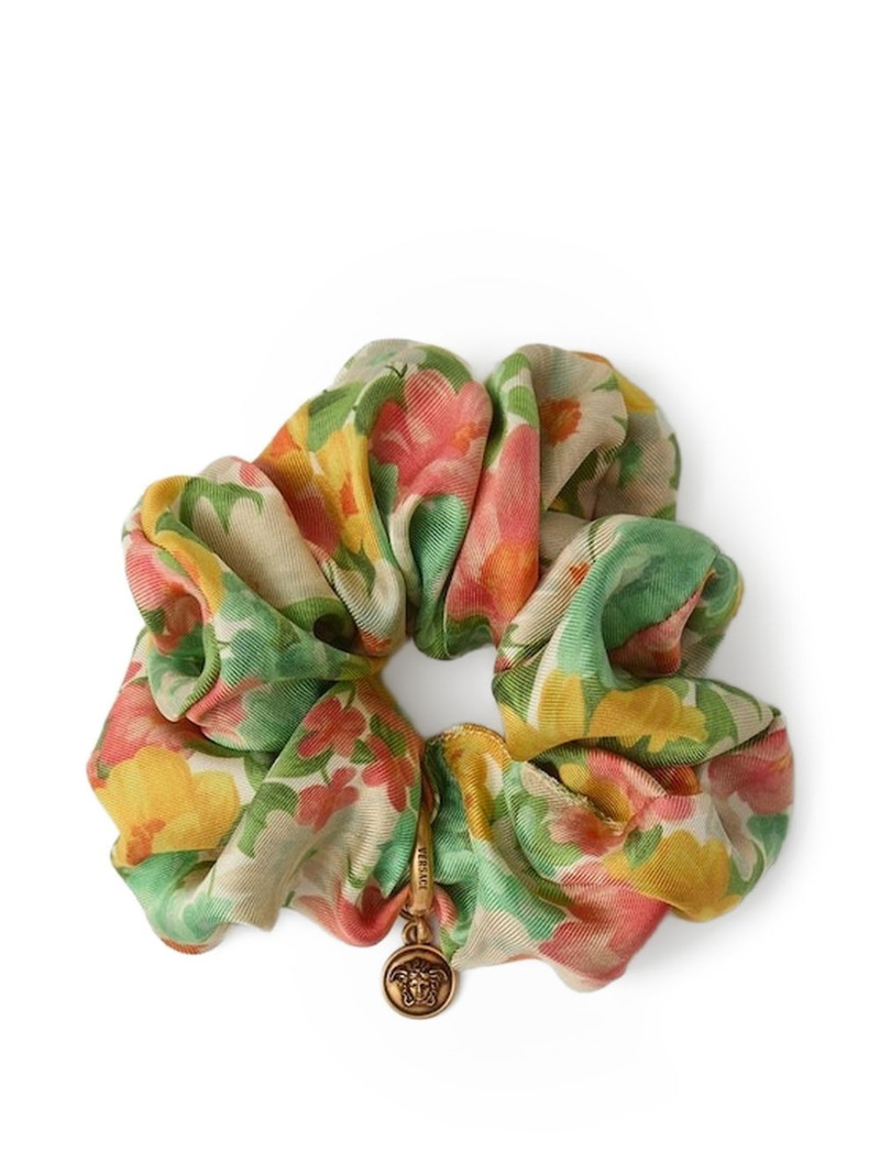 the meadow print charm-detail scrunchie 1