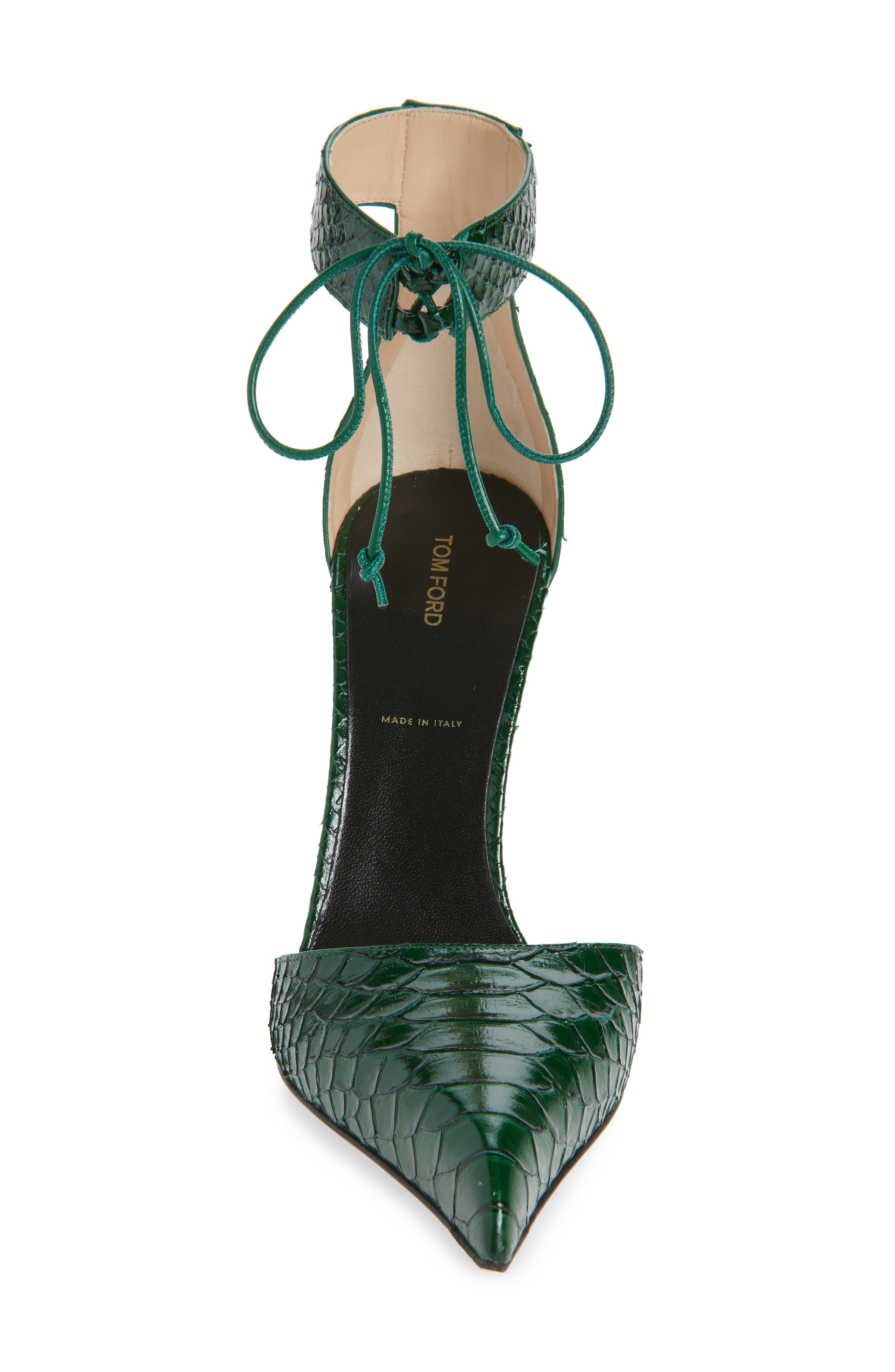 TOM FORD Ankle Tie Pump in Emerald Green at Nordstrom - 4
