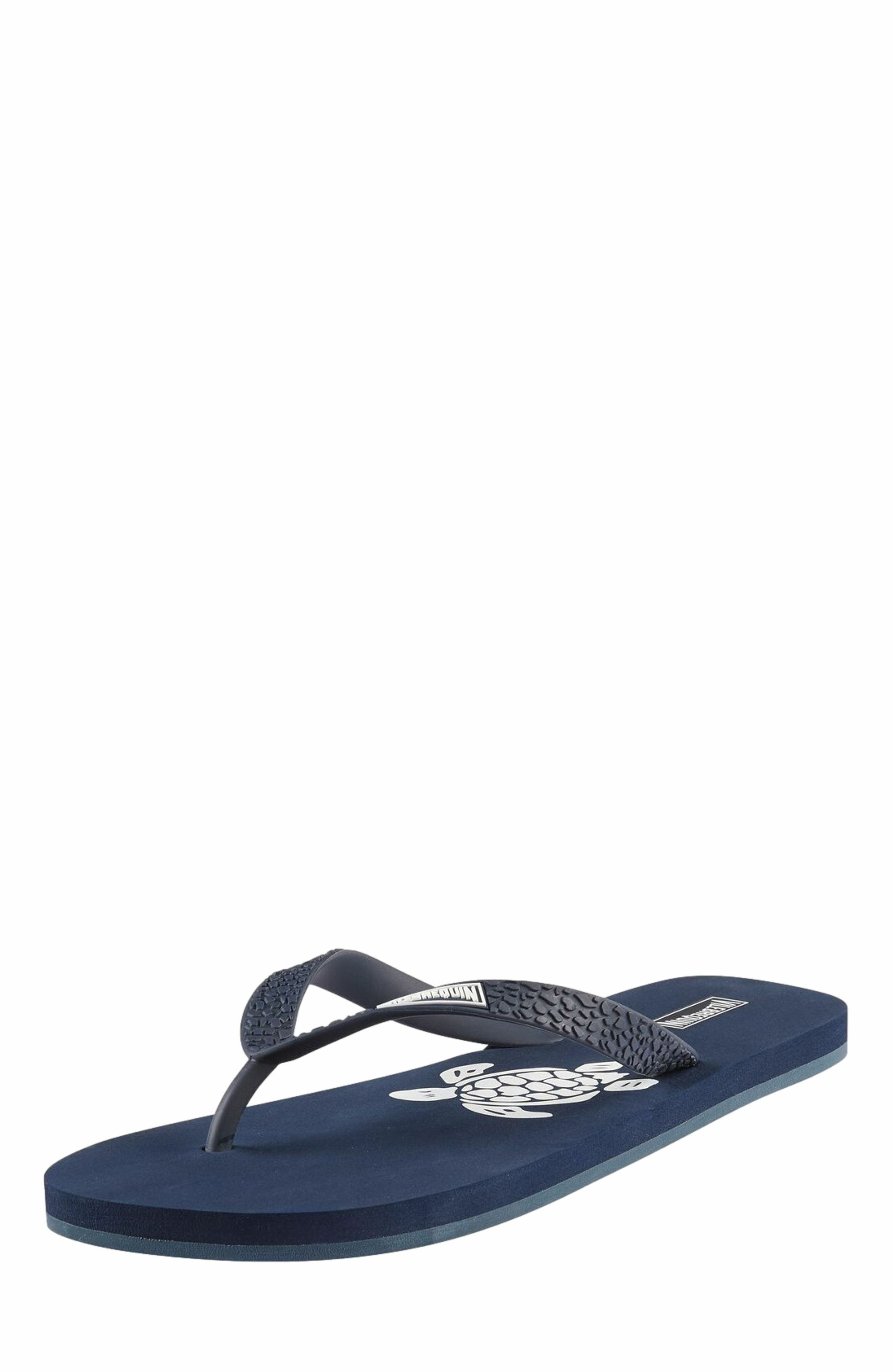 Vilebrequin Men's Turtle Beach Flip Flops in Marine 2 at Nordstrom - 1