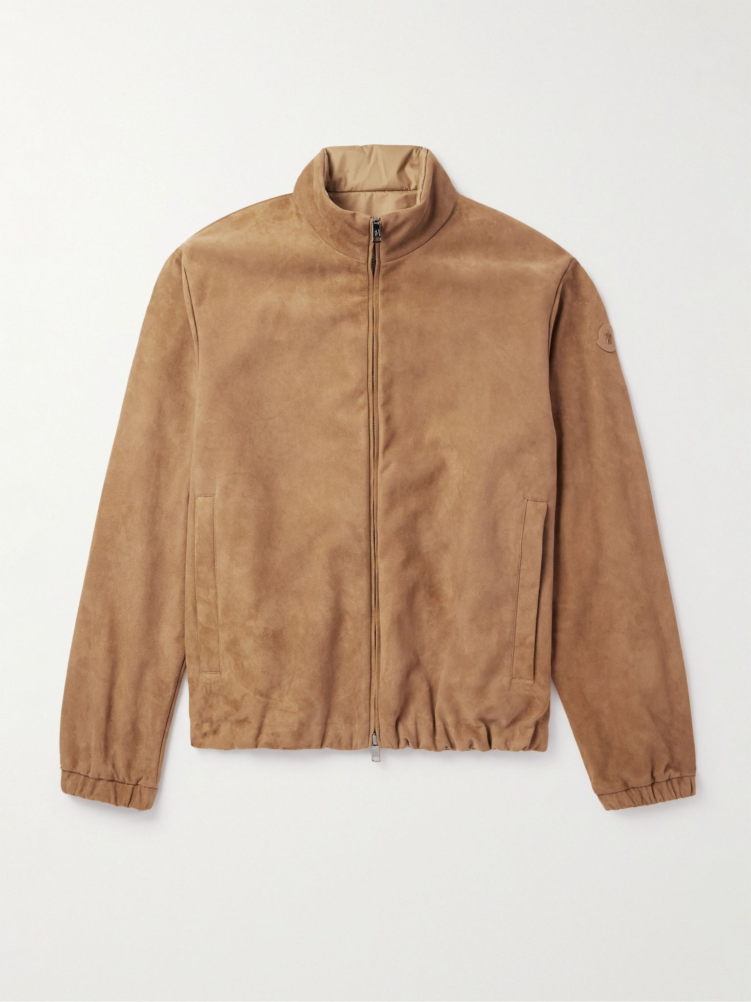 Turbat Logo-Appliquéd Reversible Suede and AirSoft Shell Jacket Camel - 1