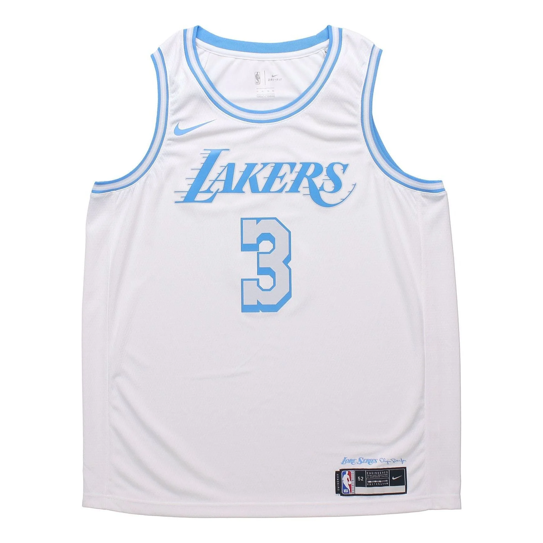 Nike NBA SW 20-21 LA Lakers 3 Anthony Davis Nike City Edition swingman Jersey White CN1737-101 - 1