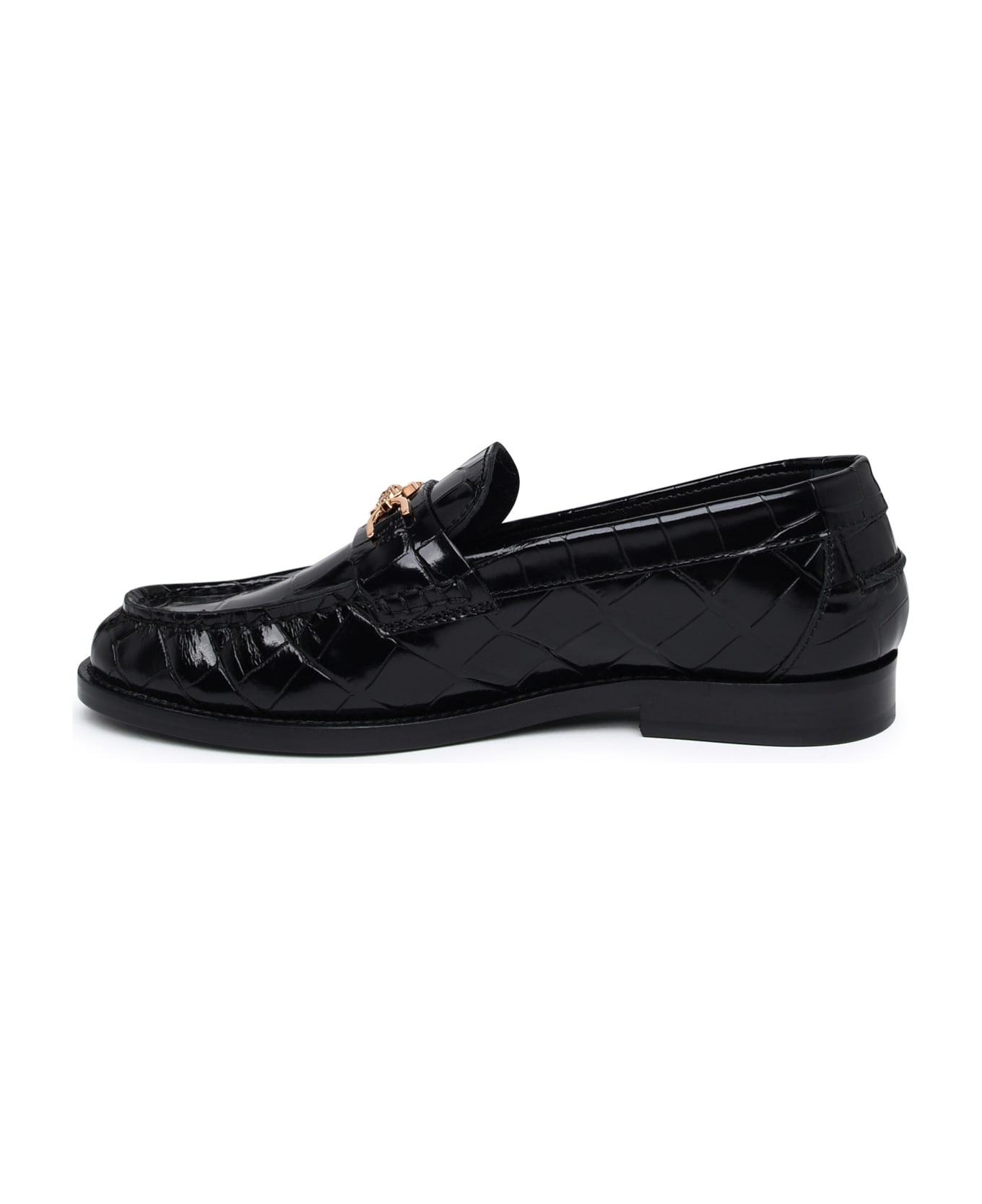 Black Leather Loafers - 3