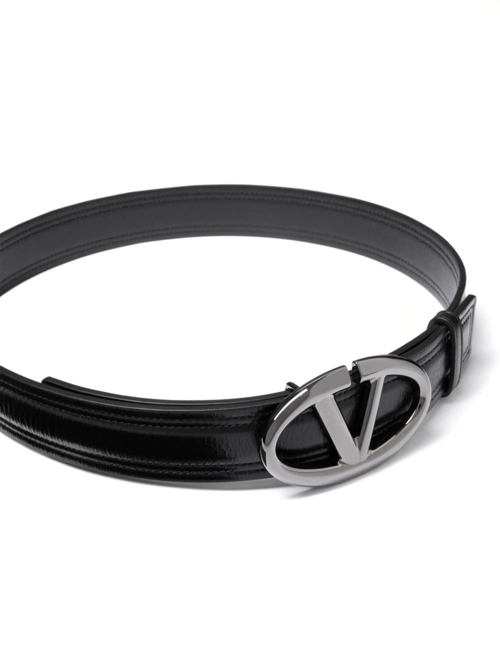 VLogo leather belt - 3