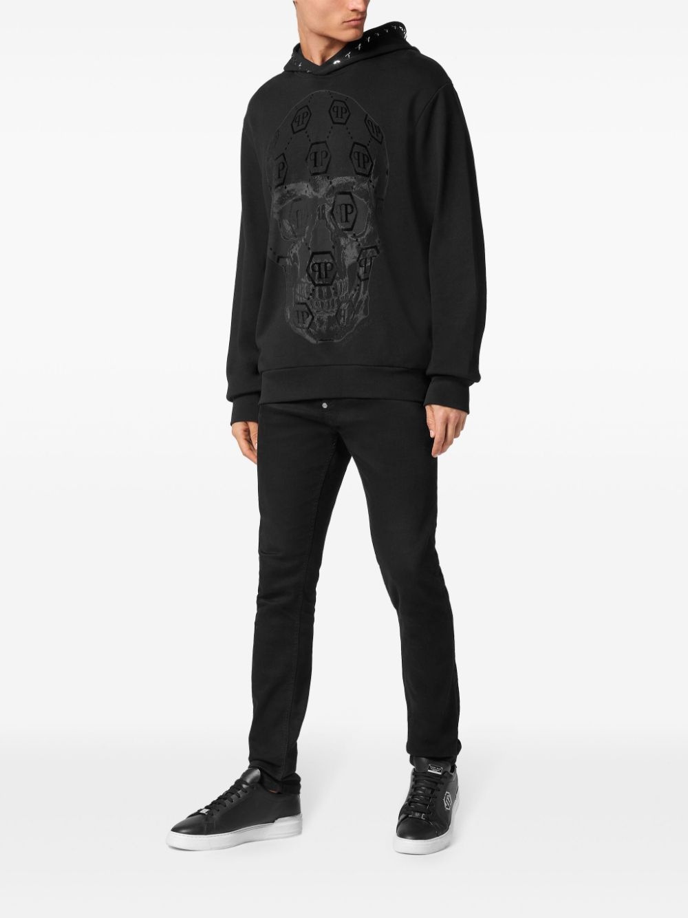 skull-print hoodie - 2