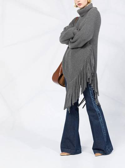 Stella McCartney fringed rib-knit jumper outlook