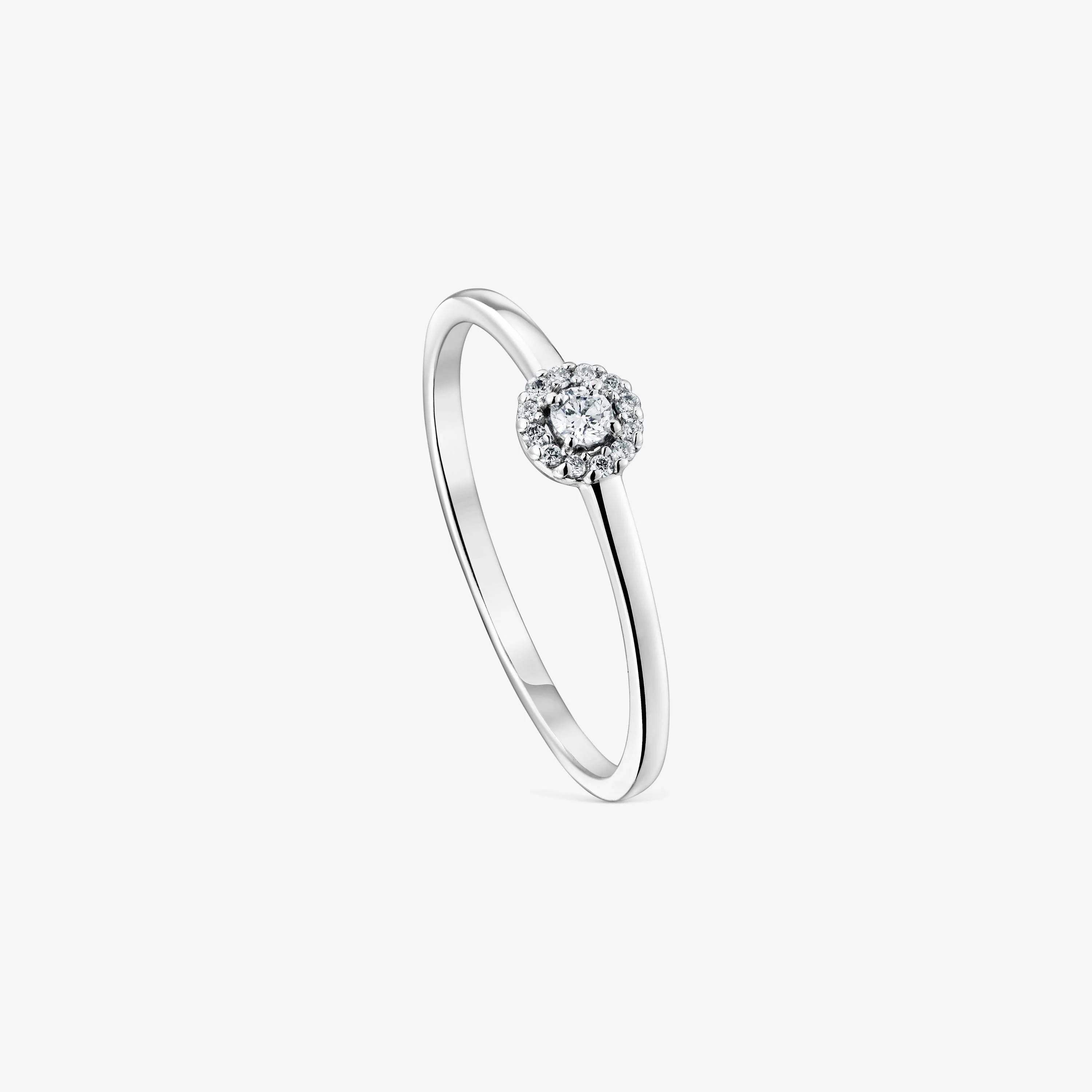Small Ring in 18K white gold with diamonds Les Classiques - 1