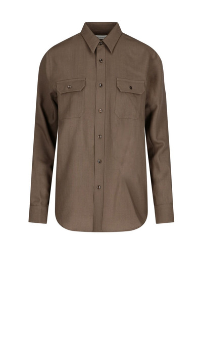 SAINT LAURENT Wool-twill shirt outlook