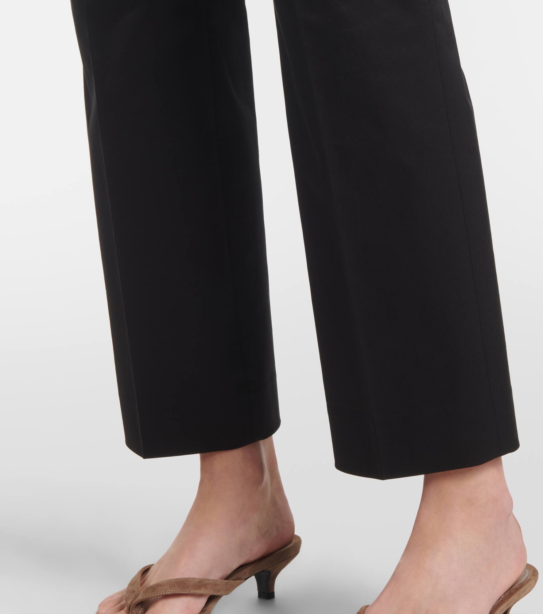 Cotton-blend straight pants - 5