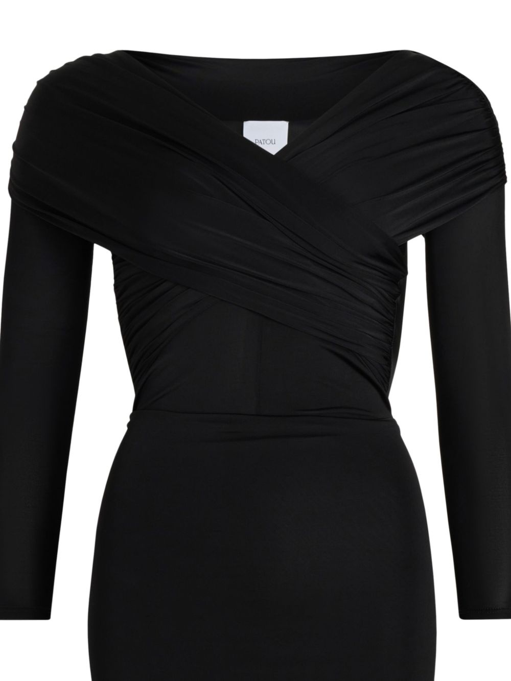 crossover-neck dressbla - 2