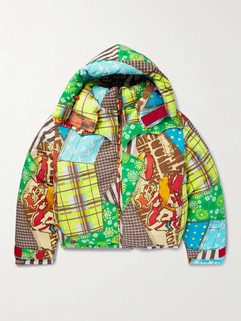 Printed Cotton and TENCEL™ Lyocell-Blend Hooded Down Jacket - 1