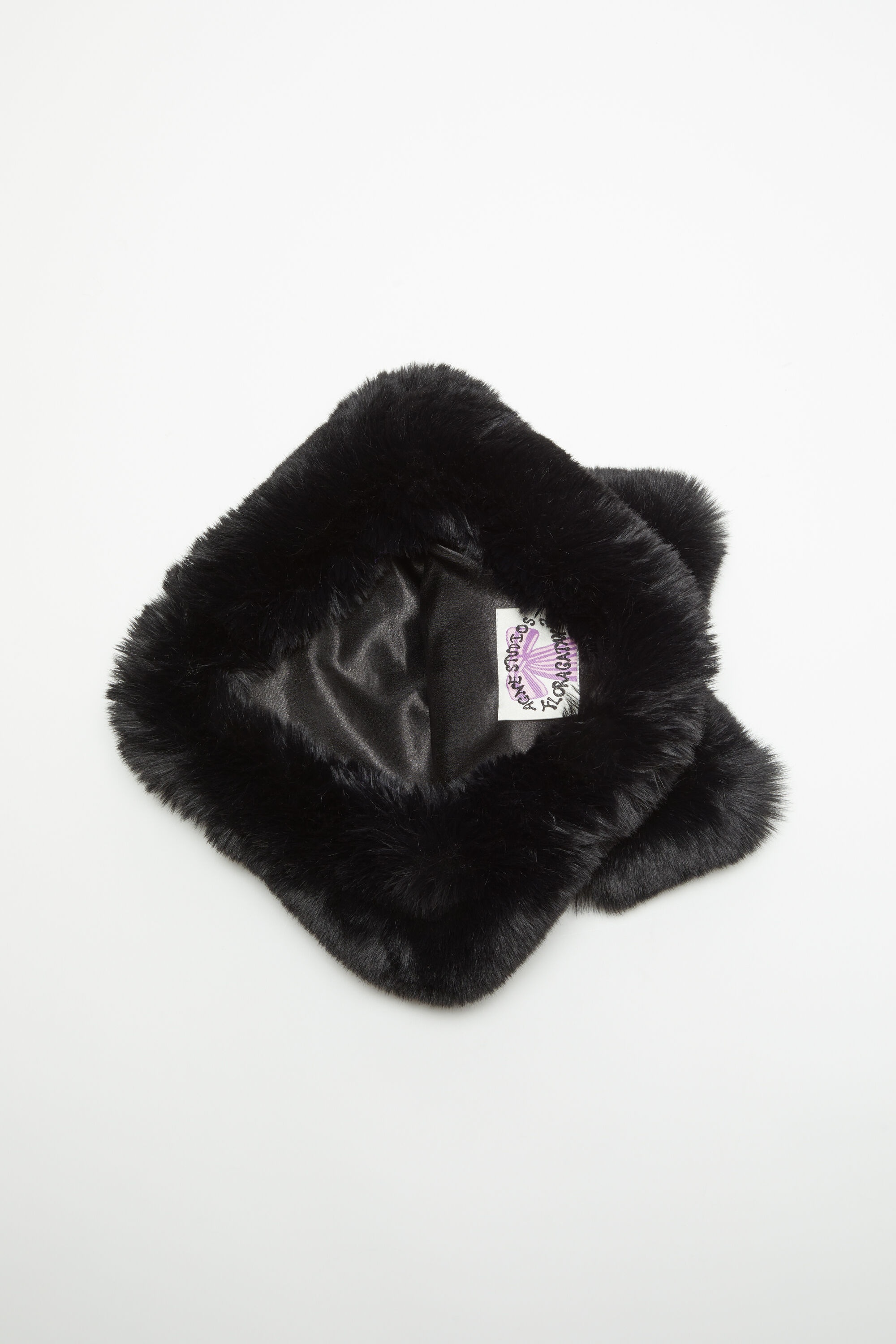 Fluffy bow hat - Black - 5