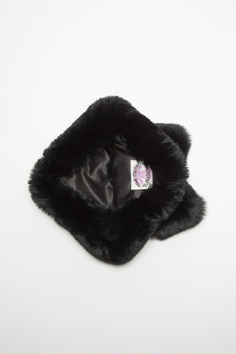 Fluffy bow hat - Black 5