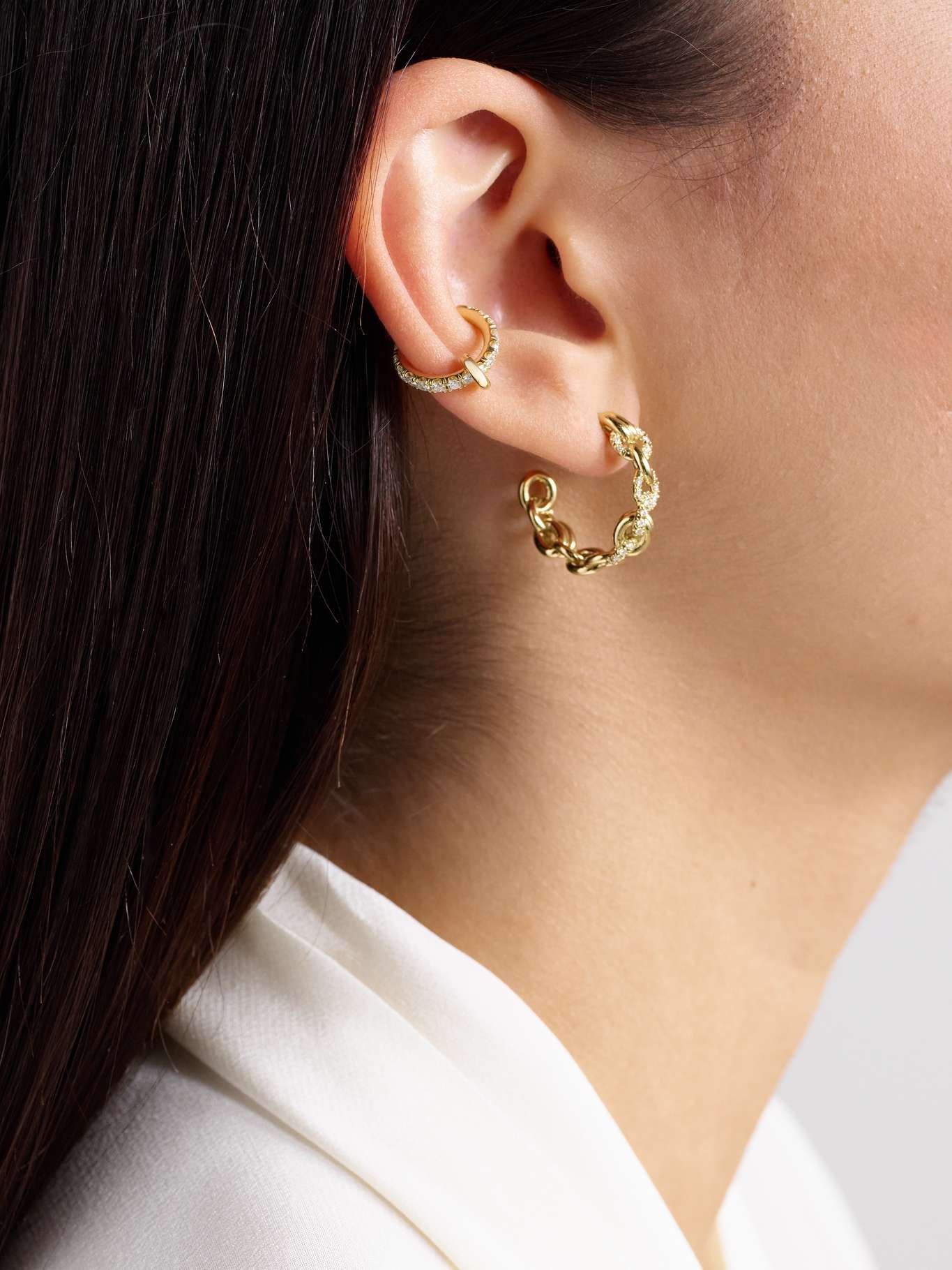 18-karat gold diamond ear cuff Gold - 4