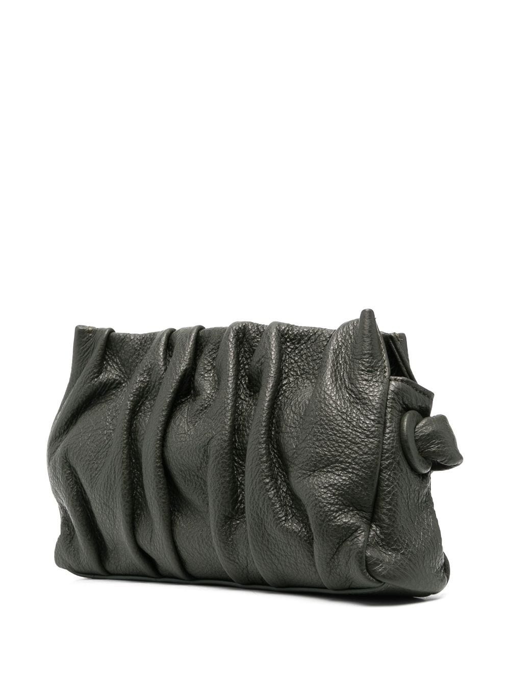 gathered-detail leather shoulder bag - 3