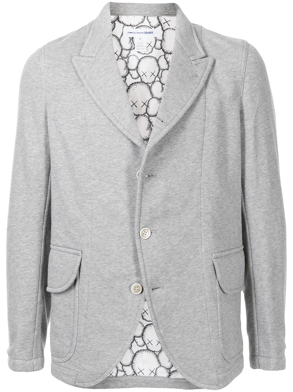 single-breasted cotton blazer - 1