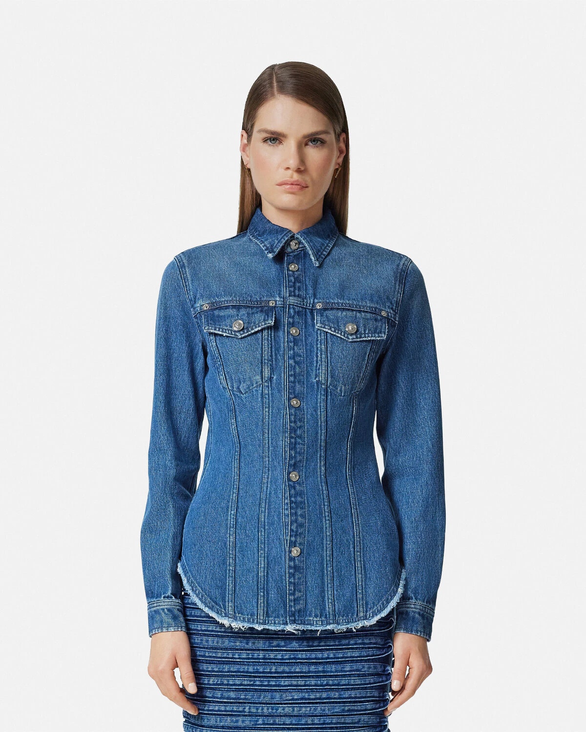 Denim Fitted Shirt - 4