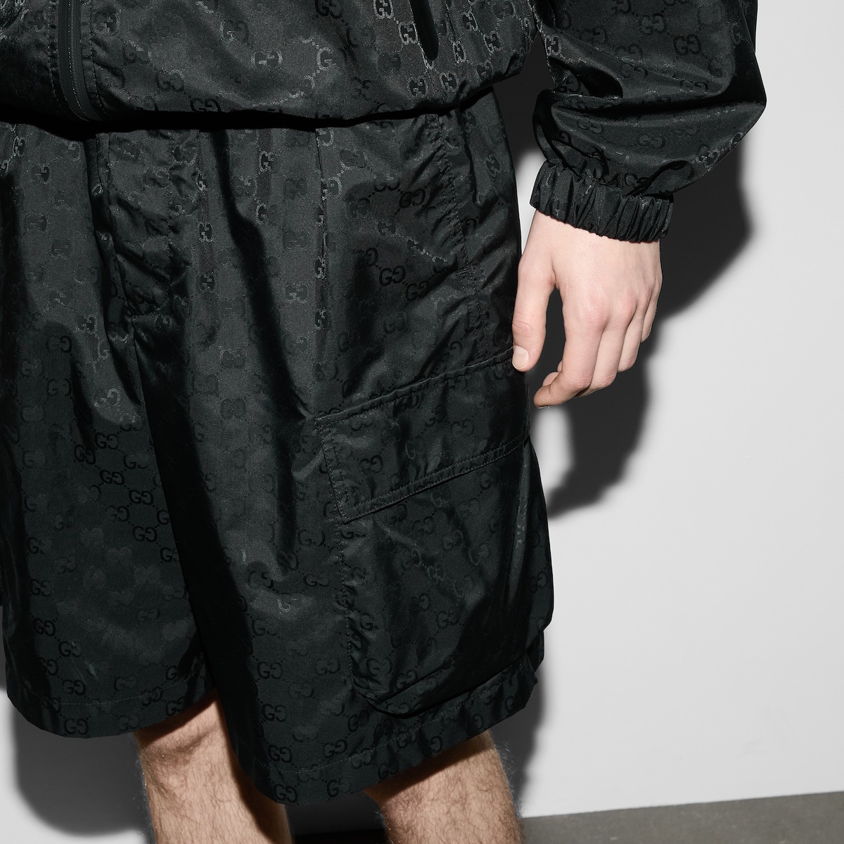 Lightweight GG nylon jacquard short - 5