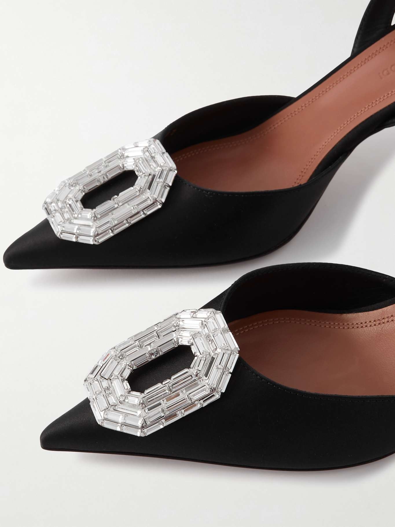 Camelia crystal-embellished patent-leather slingback pumps - 4