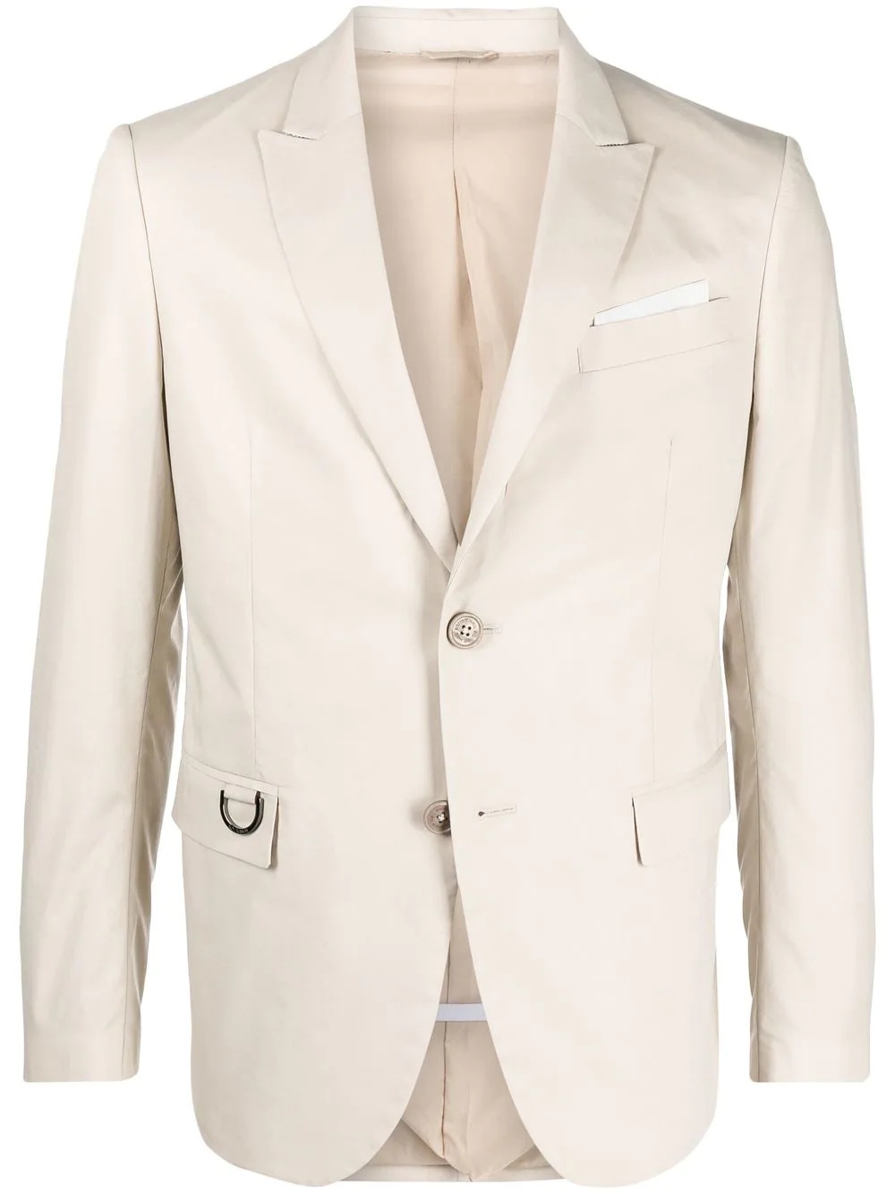 peak lapels single-breasted blazer - 1