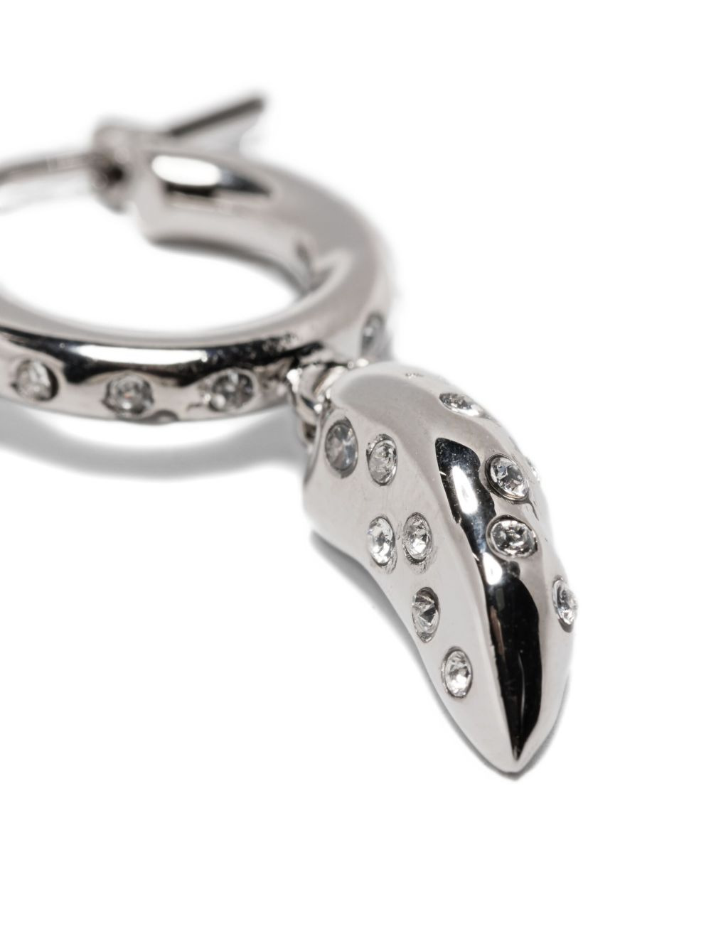 crystal-embellished hoop earrings - 4