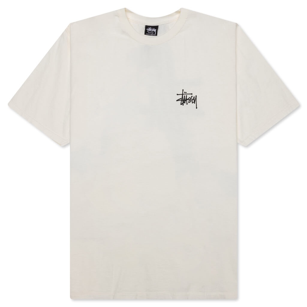 BASIC STUSSY PIG. DYED TEE - NATURAL - 1