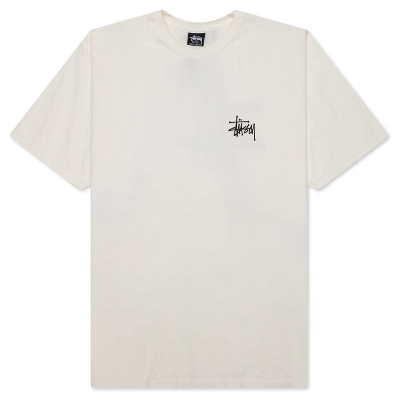 BASIC STUSSY PIG. DYED TEE - NATURAL - 1